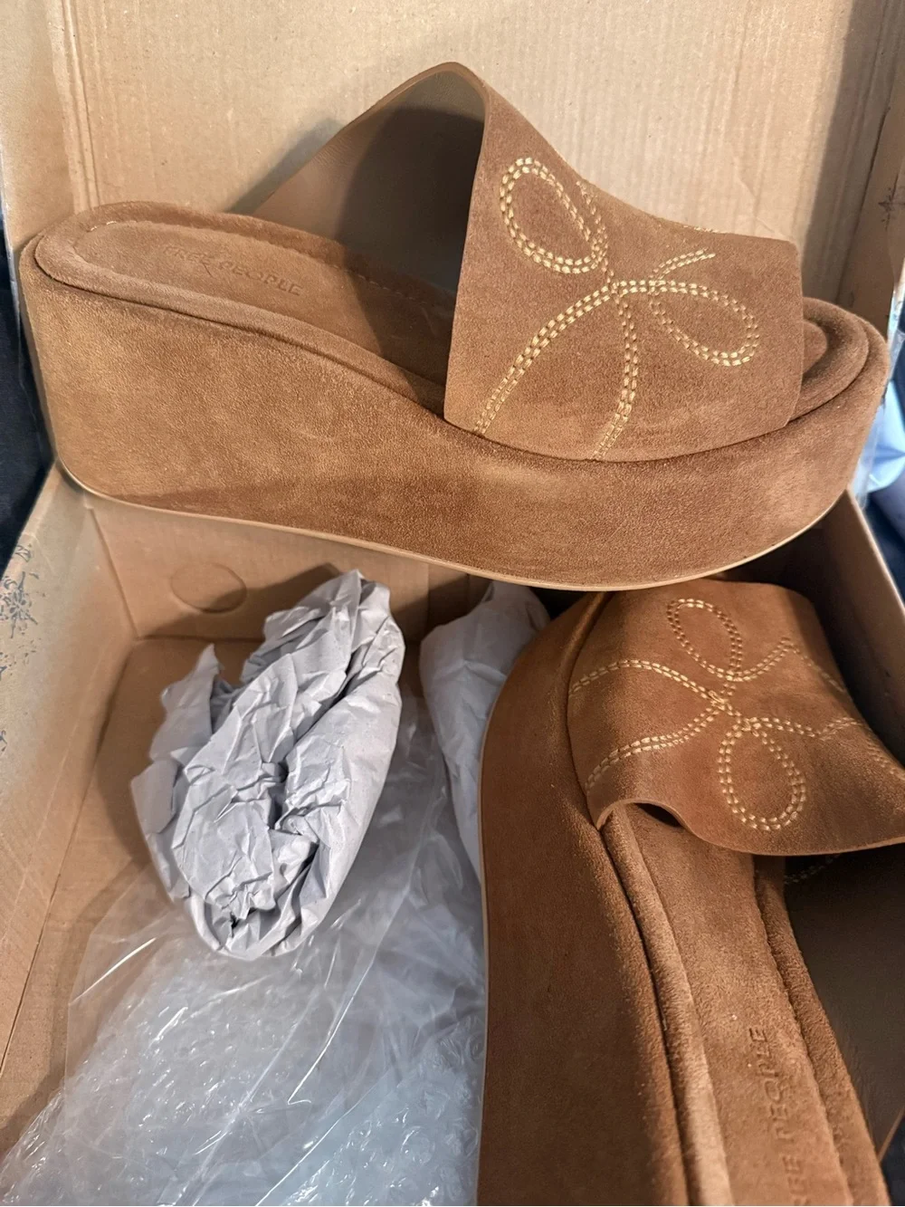 Free People Haven Flatform Suede Platform Sandals